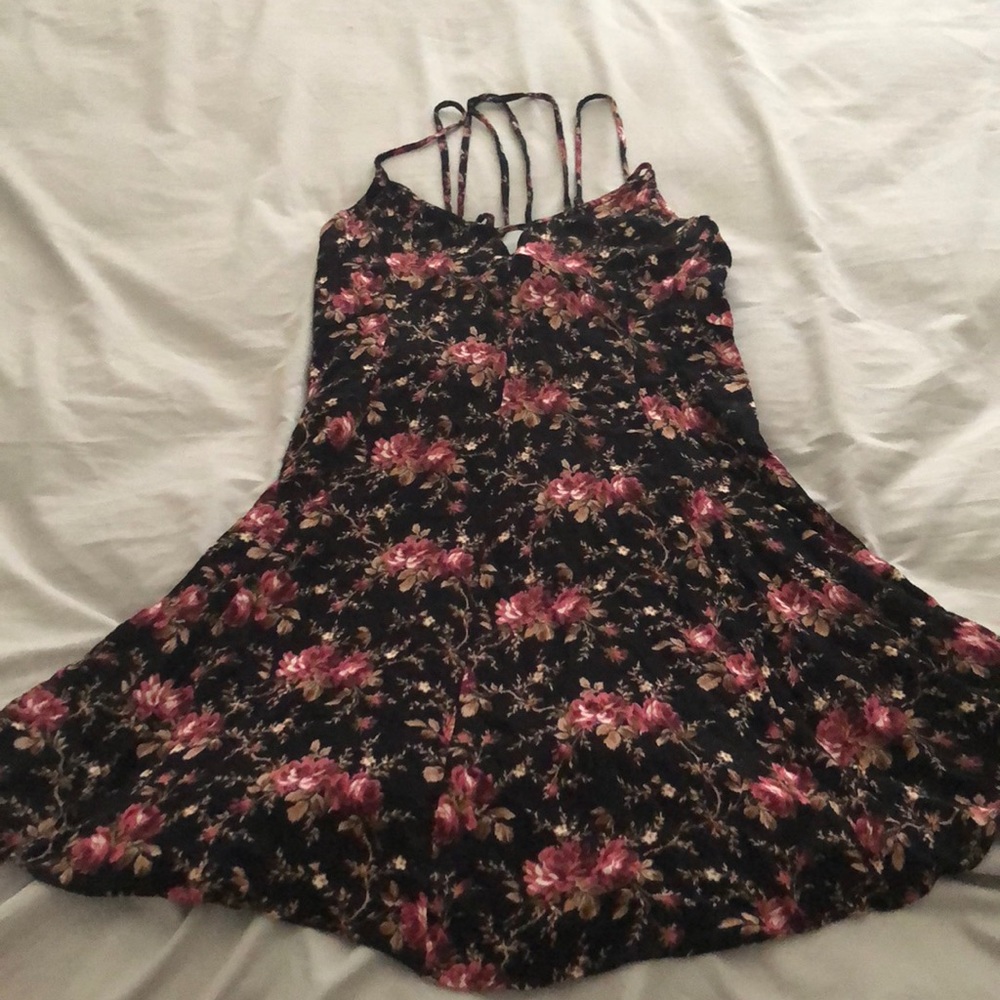Flower printed tank top dress